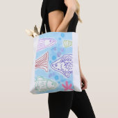 Vissen zee kunst tote bag (Dichtbij)