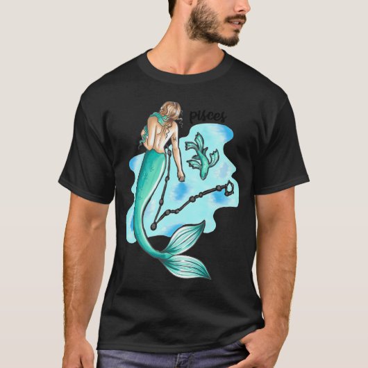 Vissen zeemeermin t-shirt (Voorkant)