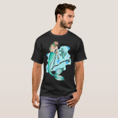 Vissen zeemeermin t-shirt (Voorkant volledig)