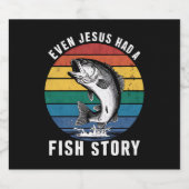 Vissen Zelfs Jesus had Fish Story Bass Fish Funny Bier Etiket (Enkel label)
