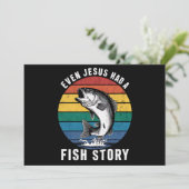 Vissen Zelfs Jesus had Fish Story Bass Fish Funny Kaart (Staand voorkant)