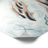 Vissen zijn Friends Oriental Painting Poster (Hoek)