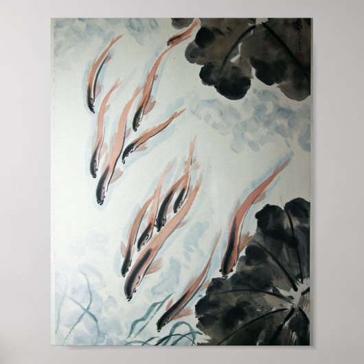Vissen zijn Friends Oriental Painting Poster (Voorkant)