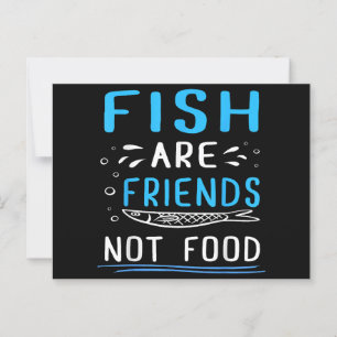 Vissen zijn vrienden niet eten TShirt Fisherman Sh Briefkaart