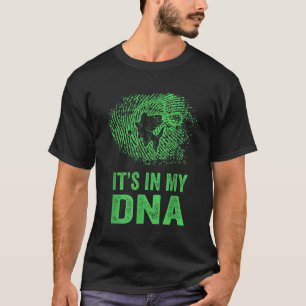 Vissen zit in mijn DNA vingerafdruk T-shirt