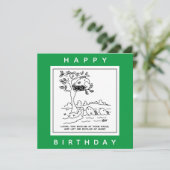 Vissen zitten in een geknoei cartoon kaart (Staand voorkant)