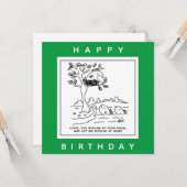 Vissen zitten in een geknoei cartoon kaart (Voorkant / Achterkant in situ)