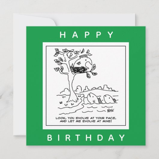 Vissen zitten in een geknoei cartoon kaart (Voorkant)