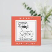 Vissen zitten in een geknoei cartoon kaart (Staand voorkant)