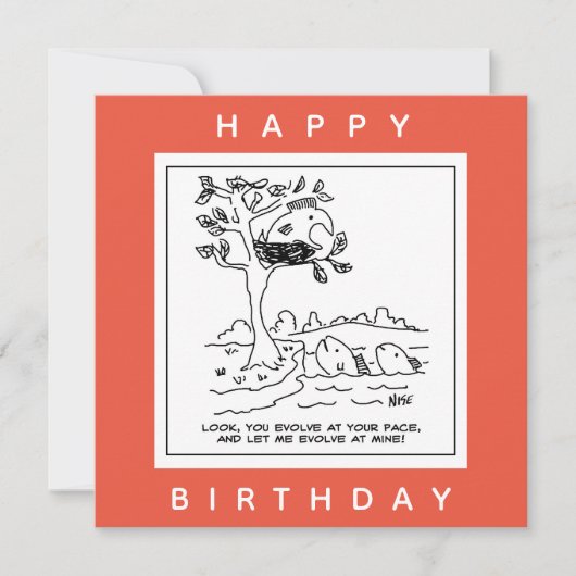 Vissen zitten in een geknoei cartoon kaart (Voorkant)