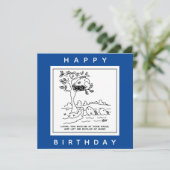 Vissen zitten in een geknoei cartoon kaart (Staand voorkant)