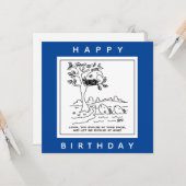 Vissen zitten in een geknoei cartoon kaart (Voorkant / Achterkant in situ)