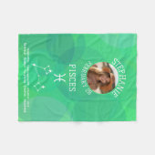 Vissen Zodiac Astrologie Foto Aangepaste geboorted Fleece Deken (Voorkant (Horizontaal))