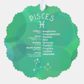 Vissen Zodiac Astrologie Foto Aangepaste geboorted Ornament Kaart (Achterkant)