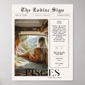 Vissen | Zodiac Astrologie Foto Krant Poster (Voorkant)