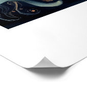 Vissen Zodiac Astrologie Naam & Verjaardag Poster (Hoek)