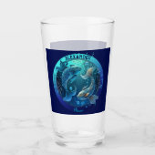 Vissen Zodiac Bier Glas (Voorkant)