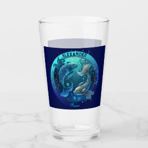 Vissen Zodiac  Bier Glas