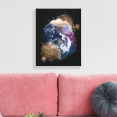Vissen Zodiac bloem muur kunst voor verjaardagscad Canvas Afdruk (Insitu (Woonkamer))