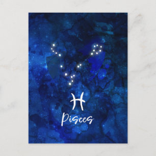 Vissen Zodiac Constellation Blue Galaxy Celestail Briefkaart