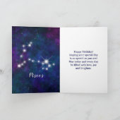 Vissen Zodiac Constellation Gelukkige Verjaardag Kaart (Binnen)