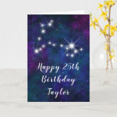 Vissen Zodiac Constellation Gelukkige Verjaardag Kaart (Gele Bloem)