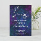 Vissen Zodiac Constellation Verjaardagsfeest Kaart (Staand voorkant)