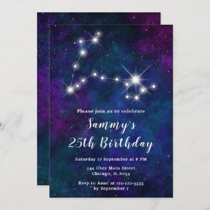 Vissen Zodiac Constellation Verjaardagsfeest Kaart