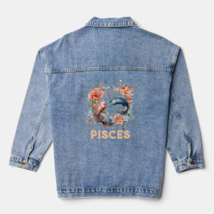 Vissen Zodiac Denim jas voor dames Jacket