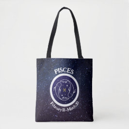 Vissen Zodiac Design Canvas tas