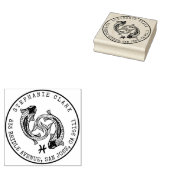 Vissen Zodiac Hand-getrokken Vissen | Retouradres Rubberstempel (Gestempeld)