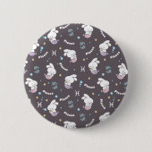 Vissen Zodiac Harmony: Konijnenzeemeerminnen Patro Ronde Button 5,7 Cm (Voorkant)