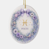 Vissen Zodiac Kerst Ornament – Winter Krans i (Rechts)