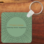 Vissen Zodiac Metal Sleutelhanger Retro Design (Achterkant)