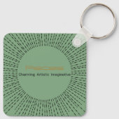 Vissen Zodiac Metal Sleutelhanger Retro Design (Achterkant)