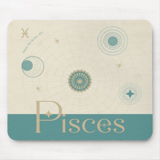 Vissen Zodiac Mousepad Muismat (Voorkant)