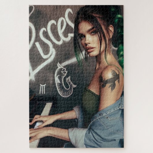 Vissen Zodiac Musician Piano Legpuzzel (Verticaal)