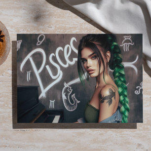 Vissen Zodiac Musicus Piano Decoupage Tissuepapier