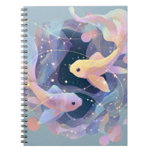Vissen Zodiac Notitieboek – Dromerige hemelse vis