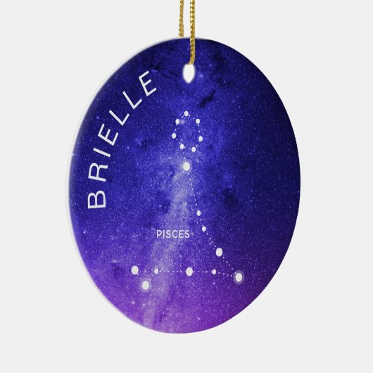 Vissen Zodiac Ornament Gepersonaliseerde Zodiac Gi (Rechts)