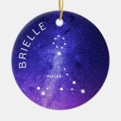 Vissen Zodiac Ornament Gepersonaliseerde Zodiac Gi (Voorkant)
