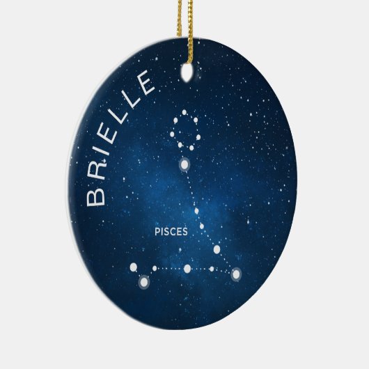 Vissen Zodiac Ornament Gepersonaliseerde Zodiac Gi (Rechts)