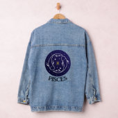Vissen Zodiac Sign Design Denim Jas Jacket (Hangar)
