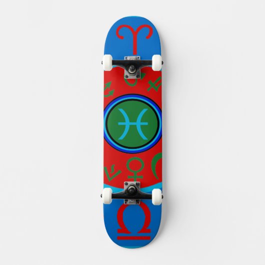 Vissen Zodiac Skateboard (Voorkant)