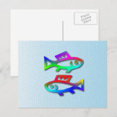 Vissen Zodiac Star Sign Regenboogvis Briefkaart (Voorkant / Achterkant)