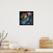 Vissen Zodiac Sterrenbeeld Astrologie Celestiaal Poster (Keuken)