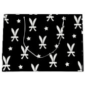 Vissen Zodiac Symbool en Sterrenpatroon Groot Cadeauzakje (Voorkant)