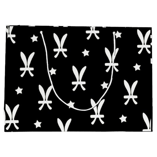 Vissen Zodiac Symbool en Sterrenpatroon Groot Cadeauzakje (Achterkant)
