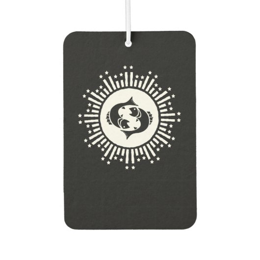 Vissen Zodiac Symbool met Hemelse Starburst Luchtverfrisser (Voorkant)
