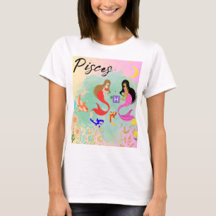 Vissen Zodiac Teken Horoscoop Astrologie Vrouwen T-shirt